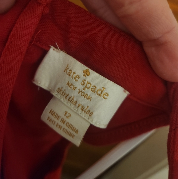 Kate Spade red dress Girls size 12 'skirt the rules' - Picture 3 of 4